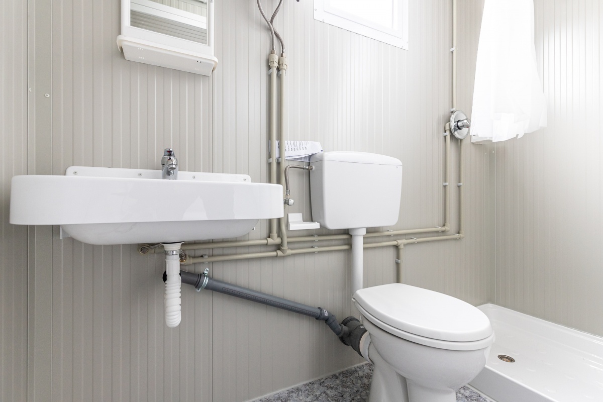 Buňka TYP 6S - WC,UMYVADLO, SPRCHA - Sociální zařízení uvnitř buňky WC, UMYVADLO, SPRCHA, BOJLER